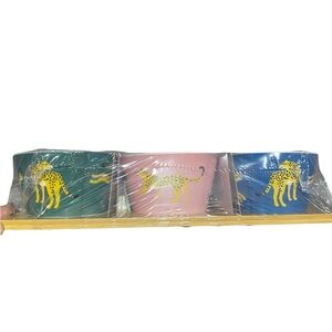 Vibrant Cheetah Print Bowl Set